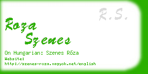 roza szenes business card